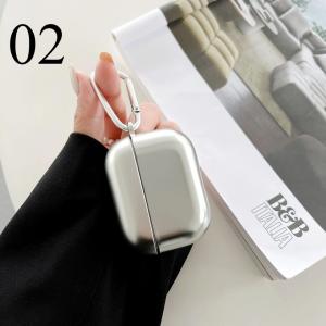 AirPods ケース メタリック シルバー ...の詳細画像2