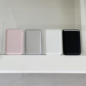 スマホ カードケース 貼り付け 薄型 無地 メタリック 韓国 おしゃれ レトロ 可愛い magsafe 磁気 背面 収納 定期 パスケース レザー Y2K シンプル iPhone 財布