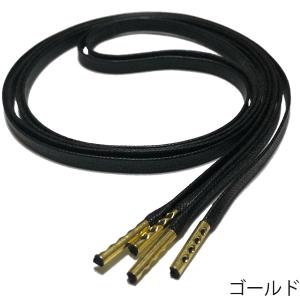 靴紐 シューレース 革靴に ロー引き 平紐 黒...の詳細画像3