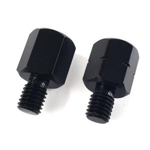 ミラー変換アダプター ミラー10mm→車体8mm 黒 2個セット