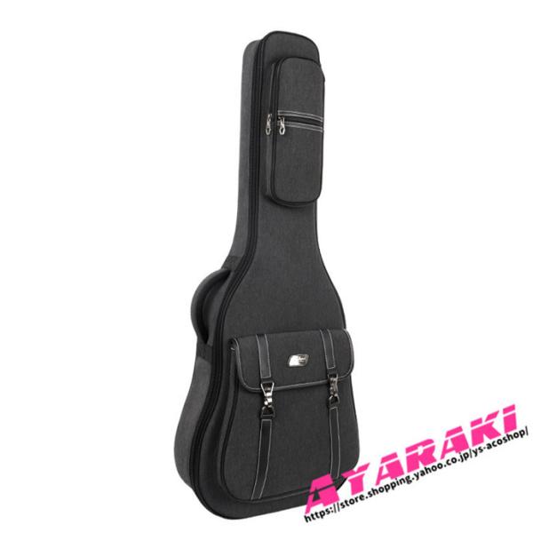 ギターケース ギグバッグ アコギケース セミハードケース アコースティックギターケース41インチ ク...