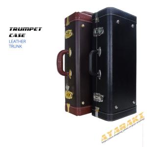 トランペットケース 楽器 弦楽器 高品質レザー製 軽量