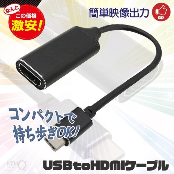 USB Type-C HDMI 変換アダプター ケーブル USB Type-C（オス） HDMI（メ...