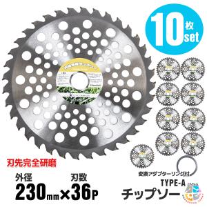 山口金属 刈払機用チップソー 230mm×36枚刃 内径25.4mm SKS5【エンジン