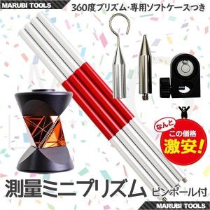 ミニプリズム ピンポールセット 測量機器 キャリーバッグ付属 反射