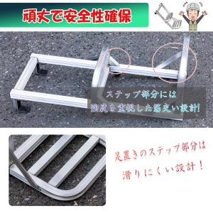 限定セール 荷台はしご トラック用 2段 アル...の詳細画像3