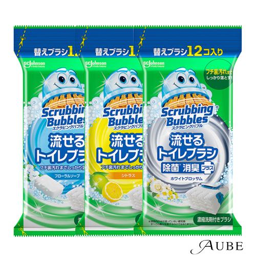 ジョンソン スクラビングバブル 流せるトイレブラシ 付け替え 12個入【ドラッグストア】【ゆうパケッ...