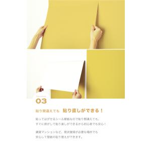 貼ってはがせる壁紙 黄 イエロー 2.5m ウ...の詳細画像4
