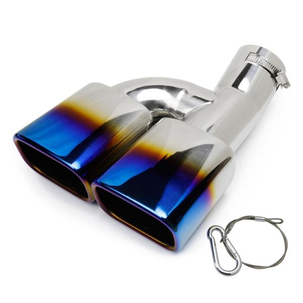 「脱落防止ワイヤー付き」80系 ヴォクシー ノア エスクァイア マフラーカッター チタンカラー 2本...