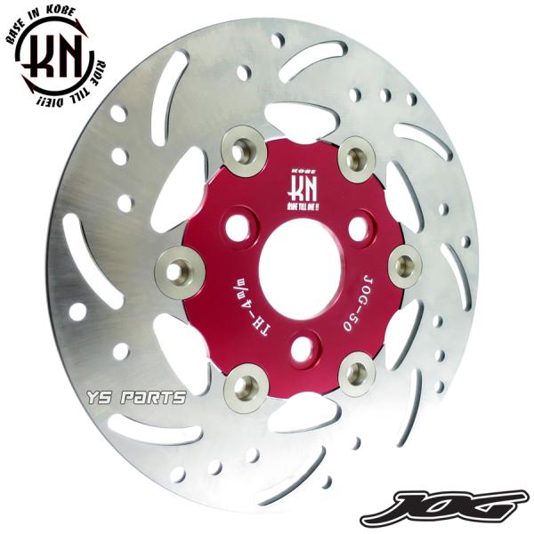 [高品質]ステンレスフローティングビッグディスク190mm赤 JOG90/ジョグ90[3WF]JOG...