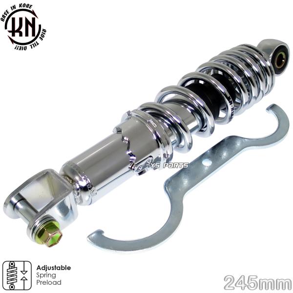 ツインダンパー KNリアサス銀245mm ディオSR AF25 ジョルノ AF70 AF77 4サイ...