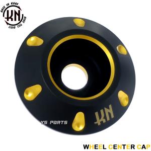 CNC削出]デュアルカラーホイールセンターキャップ黒銀ライブディオST