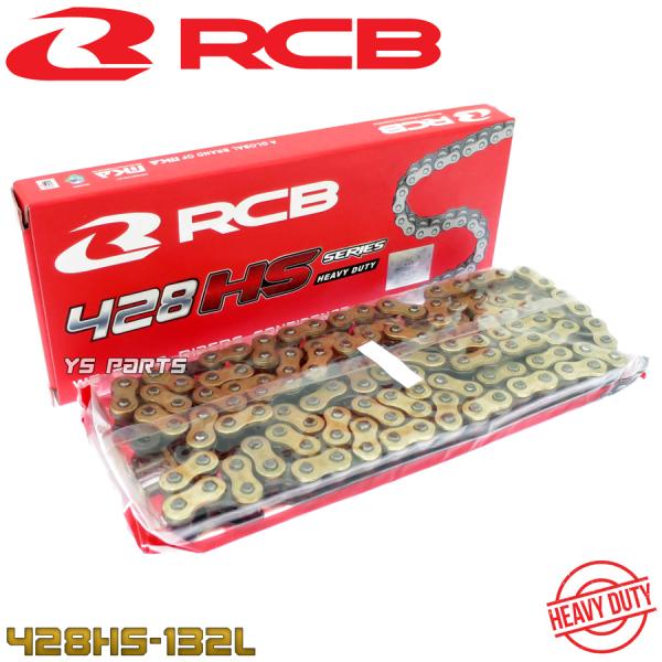 RCBブラック/ゴールドチェーン428-132L CR125F/CT125/ハンターカブ125/MT...