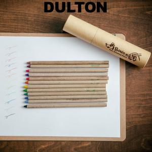 DULTON ダルトン 12色 カラーペンシル 色鉛筆 カラーペンシルセット 色鉛筆セット おしゃれ かわいい 北欧 キッズ 12本セット ロゴ入り ボックス入り 筒形｜ys-prism