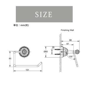 ペーパーホルダー BRAVAT SWAROVS...の詳細画像5