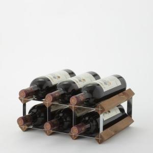 イングランド製 ワインラック 6本用 ワインボトルラック ワインボトル収納 ワイン収納 ウッドラック ワインボックス 木 木製 天然木 ディスプレイ 2段の商品画像