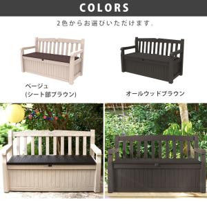 屋外ベンチ収納ストッカー 屋外収納庫 屋外用物...の詳細画像3