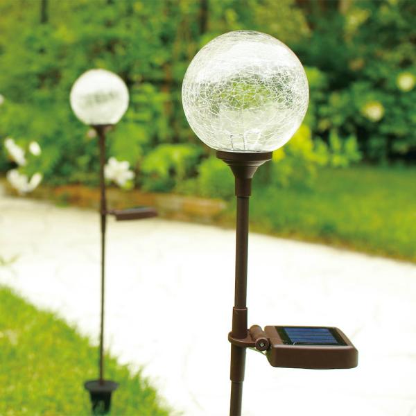 クラックボールスティック ソーラーガーデンライト SOLAR GARDEN LIGHT 可愛い ソー...