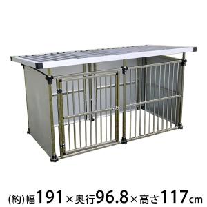ステンレス製 屋外用 ペットケージ 外用 ペットゲージ 犬 ゲージ ケージ 犬 サークル ケージ ペットサークル ウッディサークル 猫