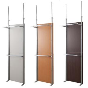 突っ張り間仕切りハンガーラック2段 幅60cm 突っ張り つっぱり 突っ張り式 間仕切り 仕切り パーテーション パーティション 衝立 目隠し 間仕切り収納