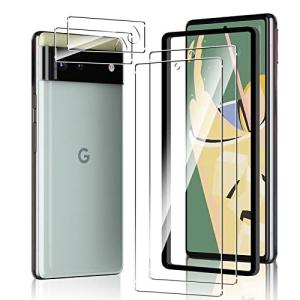 Juuzii【4枚セット】Google Pixel6 ガラスフィルム（2枚入）+カメラフィルム（2枚入）9H旭硝子 強化ガラス 保護フィルム+レンズ保