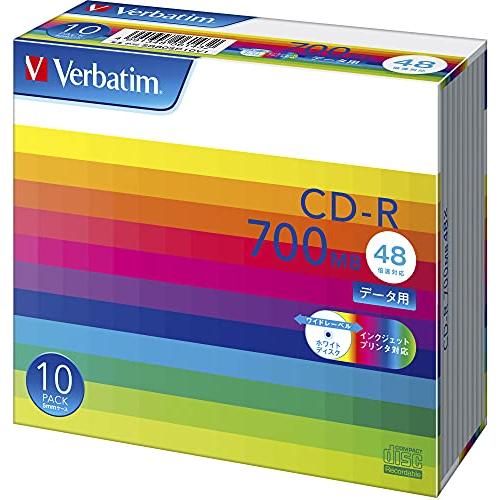バーベイタムジャパンVerbatim Japan 1回記録用 CD-R 700MB 10枚 ホワイト...