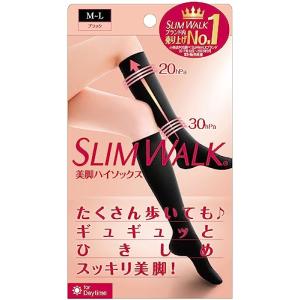 着圧ソックス スリムウォーク 美脚 ハイソックス M-L ブラック AskDoctors ふくらはぎ 足裏 アーチサポート