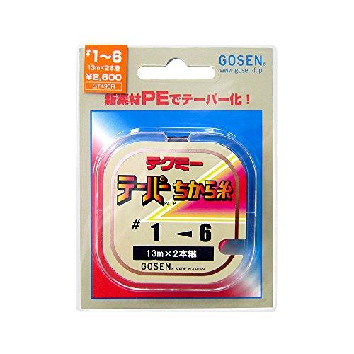 ゴーセンGOSEN ライン テクミーPEテーパー 力糸 13m×2本継 赤 1.0号~~6号 GT-...