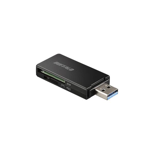 バッファロー BUFFALO USB3.0 microSD/SDカード専用カードリーダー ブラック ...
