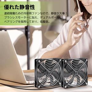 Mauknci USBファン 12cm 2台1...の詳細画像3