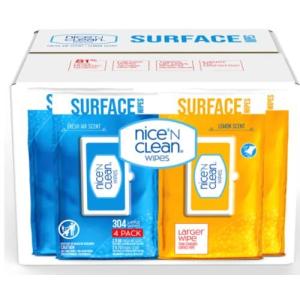 KIRKLAND カークランド ハウスホールドワイプ 住居用ウェット クリーナーシート 304枚　NICE N CLEAN｜ys-shop78