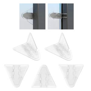 安全ロック 5個入り ベビーガード 窓ストッパー 透明 窓ロック 引き戸 ストッパー 子供 ペット いたずら防止 指はさみ防止 転落防護  VIAKY