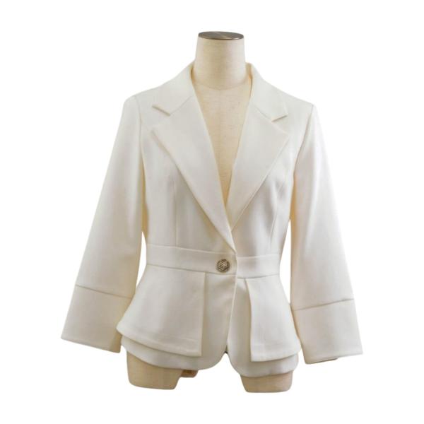 ソブレ Sobre ジャケット 1B ポリエステル レーヨン Sサイズ ホワイト レディース F-L...