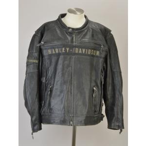 ハーレーダビッドソン レザー ライダースジャケット シングル L ブラック ハーレーダビットソン Harley Davidson シングル ライダース