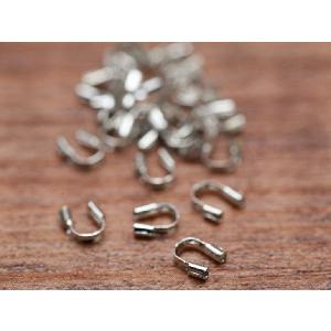 U字カン(約4mm×4.5mm)約25個セット シルバー ユー字金具 U字 エンドパーツ 留め金具 ビーズパーツ アクセサリー｜ysayakobo