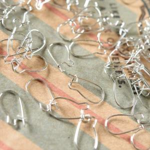 ピアスフック(約19mm)約50ペア(100ヶ) シルバー キドニーピアス ワイヤー ピアス金具 副資材 手芸材料 部品 素材