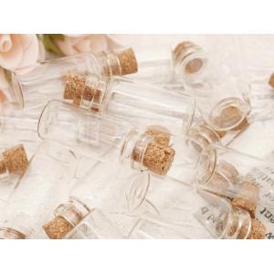 ガラス小瓶 コルク栓(約14x35mm 瓶口内径:約7mm)約20個 クリア 円筒 円柱 ガラス容器...