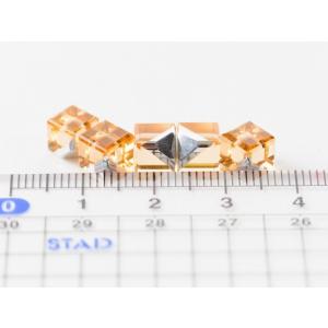 ガラスキューブ 穴なし トパーズ 6mm 4個...の詳細画像2