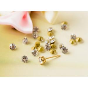 ダイヤモンドカットガラスラインストーン(約4mm)約25個 クリスタル Vカットストーン 埋め込み ...