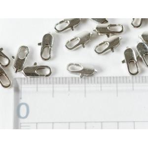 カニカン シルバー 亜鉛合金 約10mm×約4...の詳細画像1