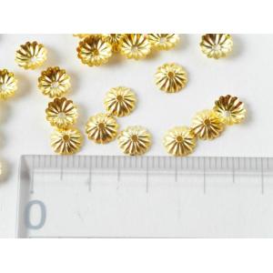 座金・花座・菊座パーツ ゴールド スチールメッ...の詳細画像1