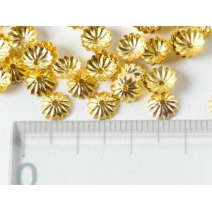座金・花座・菊座パーツ ゴールド スチールメッ...の詳細画像1