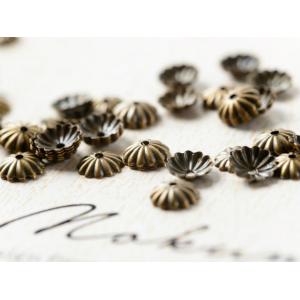 座金・花座・菊座パーツ 金古美 スチールメッキ...の詳細画像2