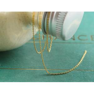 金メッキ製ジュエリーチェーン 幅約0.5mm 約50cmx1本 ゴールド