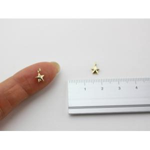チャーム 星 とんがりデザイン カン付 ゴール...の詳細画像1