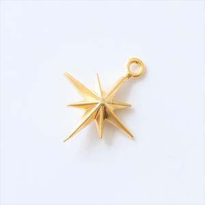 チャーム 星の輝き カン付 マットゴールド 1...の詳細画像1