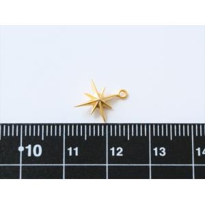 チャーム 星の輝き カン付 マットゴールド 1...の詳細画像2