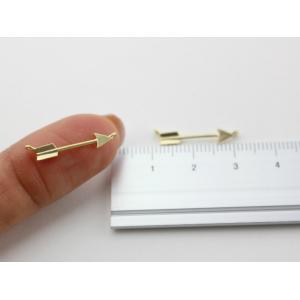 チャーム 矢 大きめ 両カン付 マットゴールド...の詳細画像1