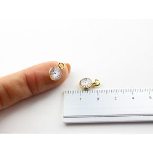 チャーム 時計 ミニ カン付 ゴールド 12m...の詳細画像1