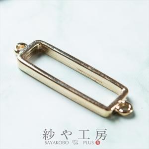 空枠 アクセサリー用 長方形 ゴールド 28mm 1個  コネクター